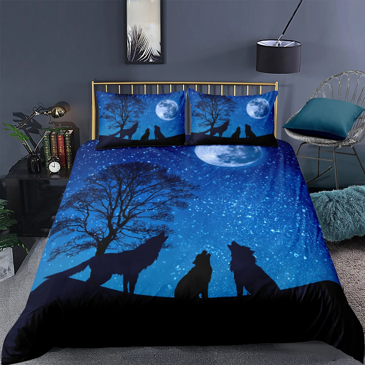 3D Wolf Duvet Cover Sets Blue Comforter Cases Pillow Slips Full Double Single Twin Queen Size 140*210cm Animals Bedding Set
3D Wolf Duvet Cover Sets Blue Comforter Cases Pillow Slips Full Double Single Twin Queen Size 140*210cm Animals Bedding Set