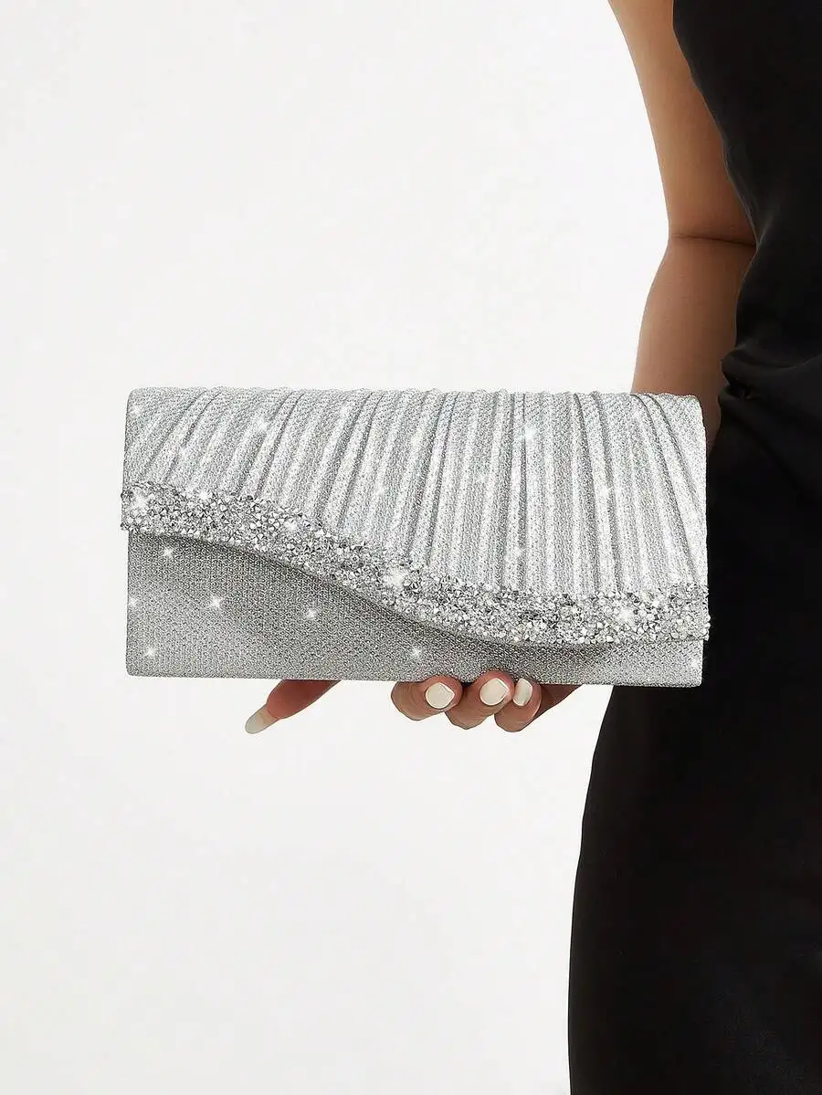 Silver Glitter Sequined Clutch Bag For Wedding Party Evening Prom
Silver Glitter Sequined Clutch Bag For Wedding Party Evening Prom
