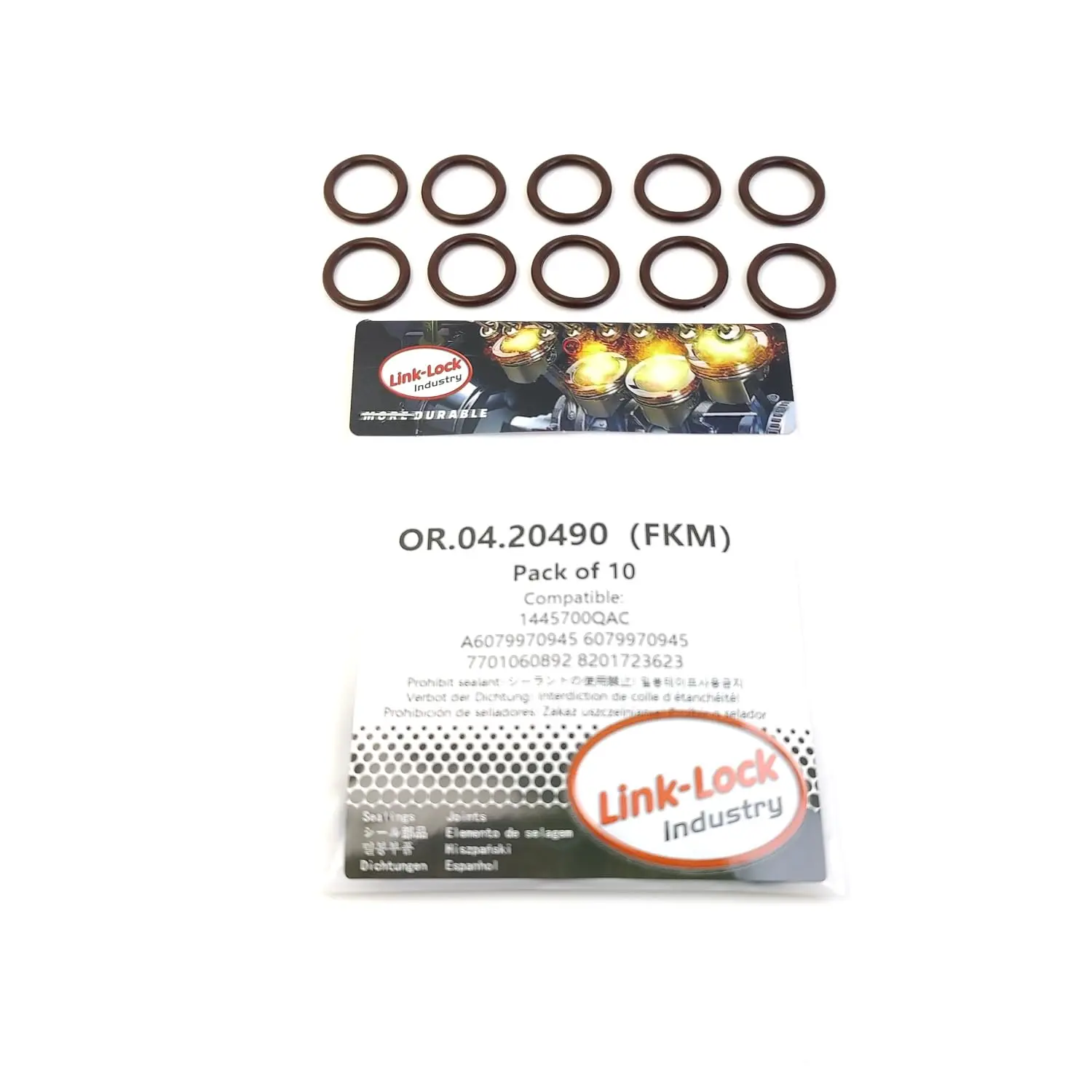LINK-LOCK 10PCS OR.04.20490 FKM Viton Sealing O-Ring Kit of Turbocharger Oil Back to YouTube 1445700QAC A6079970945 6079970945 7
LINK-LOCK 10PCS OR.04.20490 FKM Viton Sealing O-Ring Kit of Turbocharger Oil Back to YouTube 1445700QAC A6079970945 6079970945 7