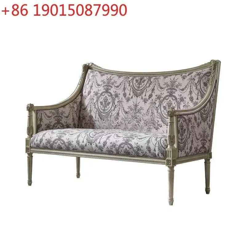 French retro solid wood sofa American simple soft bag fabric sofa
French retro solid wood sofa American simple soft bag fabric sofa