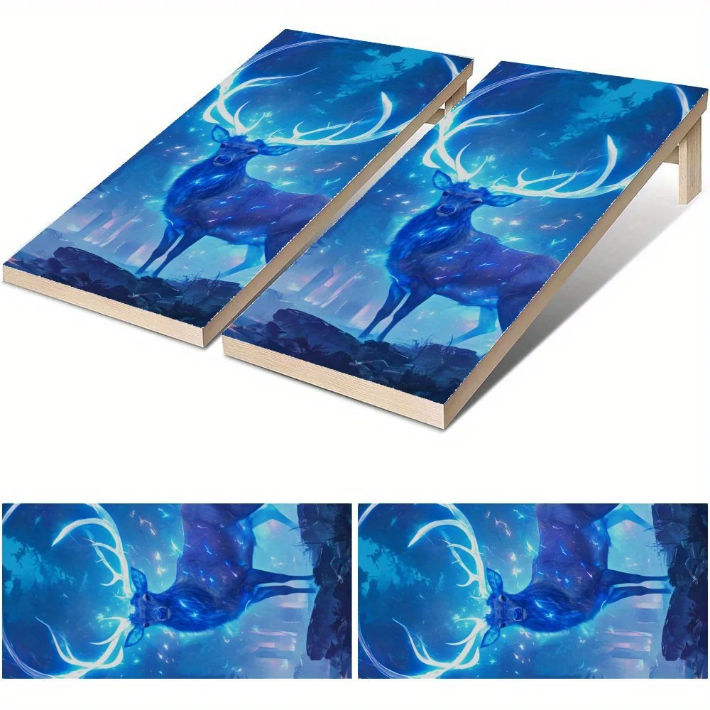 Fantasy Blue Divine Deer Waterproof Cornhole Board Vinyl Wraps, PVC Outdoor Game Board Design, Perfect for Sports & Leisure Acti
Fantasy Blue Divine Deer Waterproof Cornhole Board Vinyl Wraps, PVC Outdoor Game Board Design, Perfect for Sports & Leisure Acti