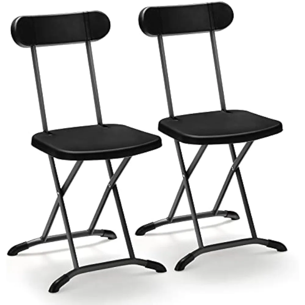 2-Pack Folding Chairs, Plastic Event Chairs, 400 LBS Lightweight Foldable Chairs with Solid X-Shape Frame, Oversized Seat, Outd
2-Pack Folding Chairs, Plastic Event Chairs, 400 LBS Lightweight Foldable Chairs with Solid X-Shape Frame, Oversized Seat, Outd