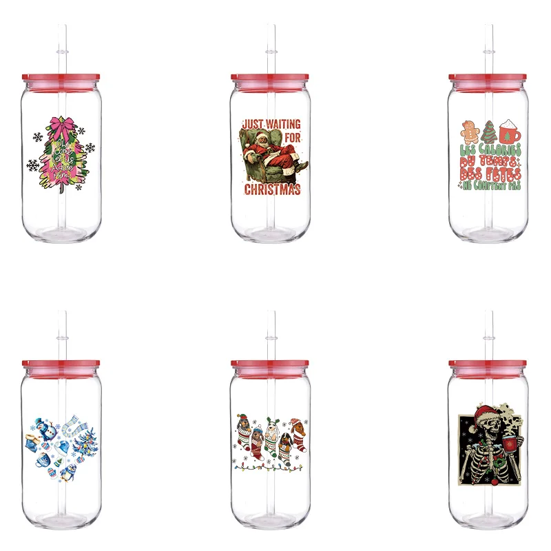 Christmas 16oz Printed PET Cup With Straw Red Lid Cartoon Funny Design Can Be Used To Milk Coffee Drinks Plastic Durable Cup
Christmas 16oz Printed PET Cup With Straw Red Lid Cartoon Funny Design Can Be Used To Milk Coffee Drinks Plastic Durable Cup