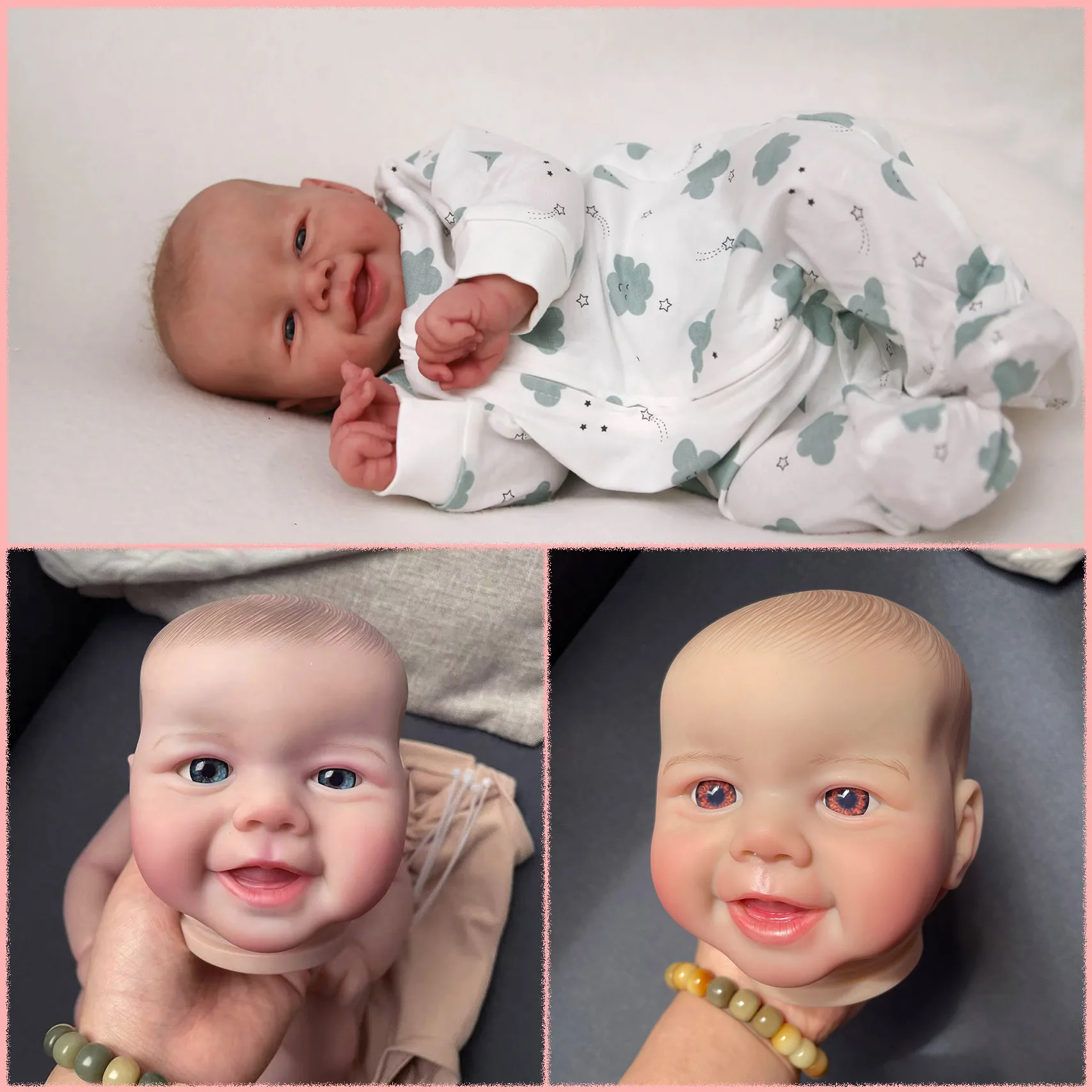 Emmy Reborn Doll Kit 19inch Soft Lifelike 3D skin Multiple Layers Painting Doll Parts Visible Veins With Hand Draw Hair
Emmy Reborn Doll Kit 19inch Soft Lifelike 3D skin Multiple Layers Painting Doll Parts Visible Veins With Hand Draw Hair