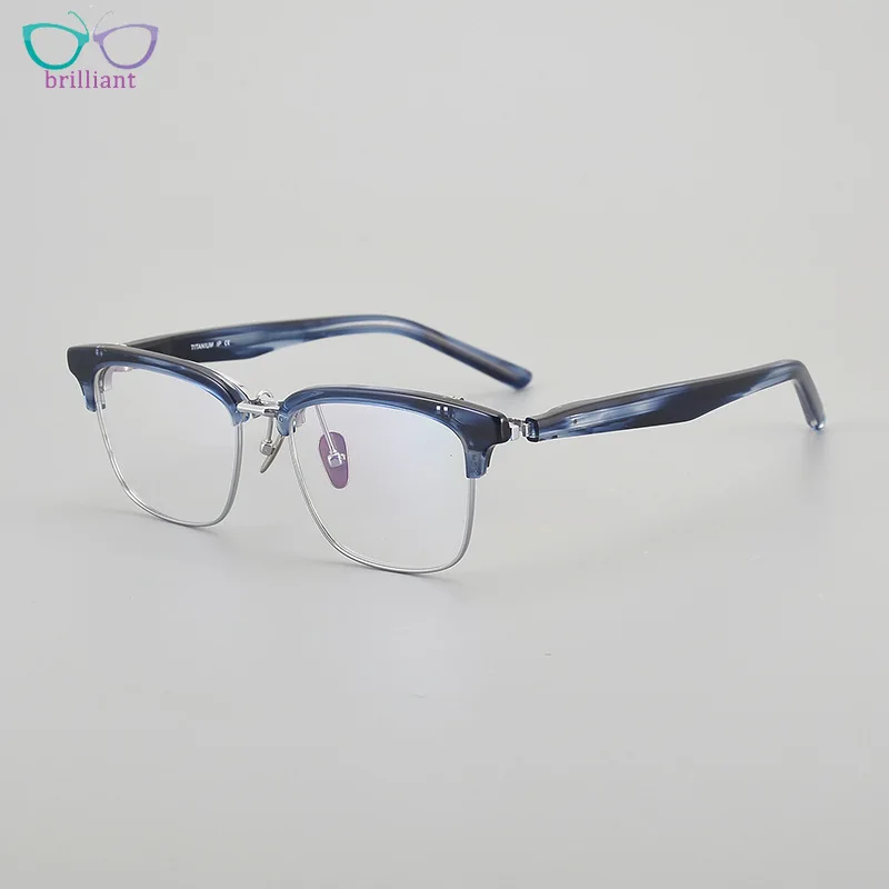Fashion Top-quality Men Optical Glasses M-96 New Square Pure TitaniumAcetate Eyeglass Frame Business Myopia Prescription Eyewear
Fashion Top-quality Men Optical Glasses M-96 New Square Pure TitaniumAcetate Eyeglass Frame Business Myopia Prescription Eyewear