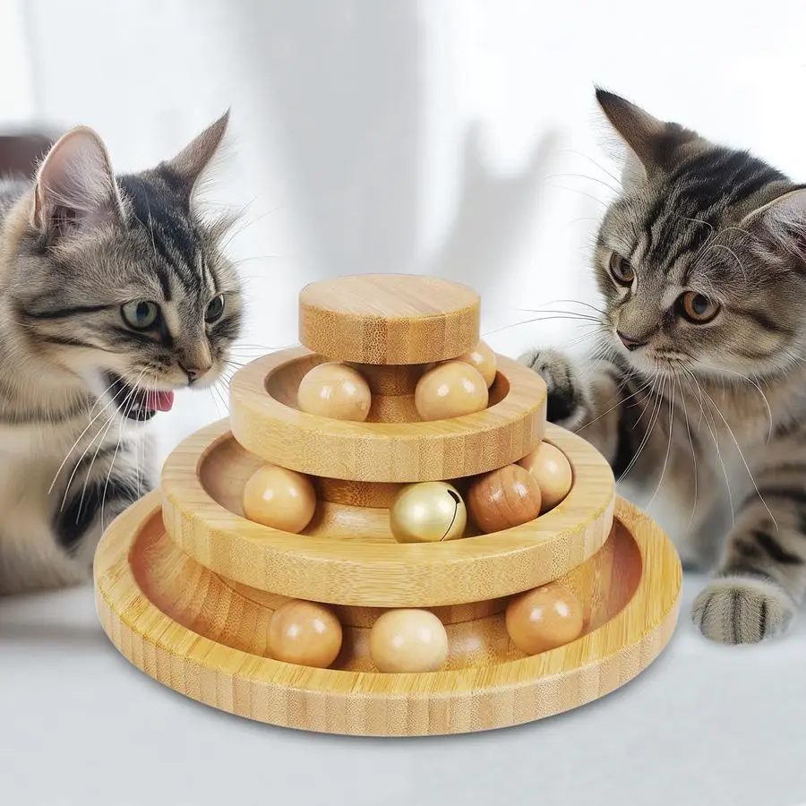 Трехуровневая игровая башня для кошек Ball Track с 9 съемными шариками для интерактивных игр и умственной, физической активности, большой размер
Трехуровневая игровая башня для кошек Ball Track с 9 съемными шариками для интерактивных игр и умственной, физической активности, большой размер