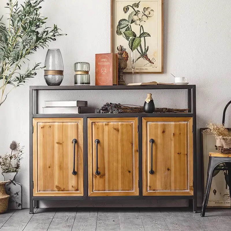 American retro dining side cabinet, industrial style solid wood cabinet, homestay decoration cabinet
American retro dining side cabinet, industrial style solid wood cabinet, homestay decoration cabinet