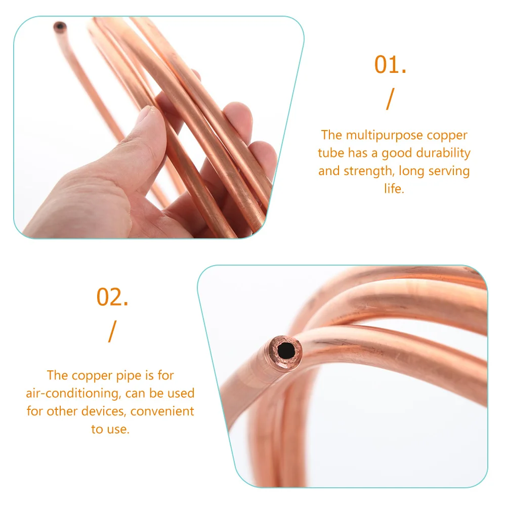 2 Pcs Air Conditioning Condenser Copper Tube Conditioner Bendable Tubing Compressor Pipe
2 Pcs Air Conditioning Condenser Copper Tube Conditioner Bendable Tubing Compressor Pipe