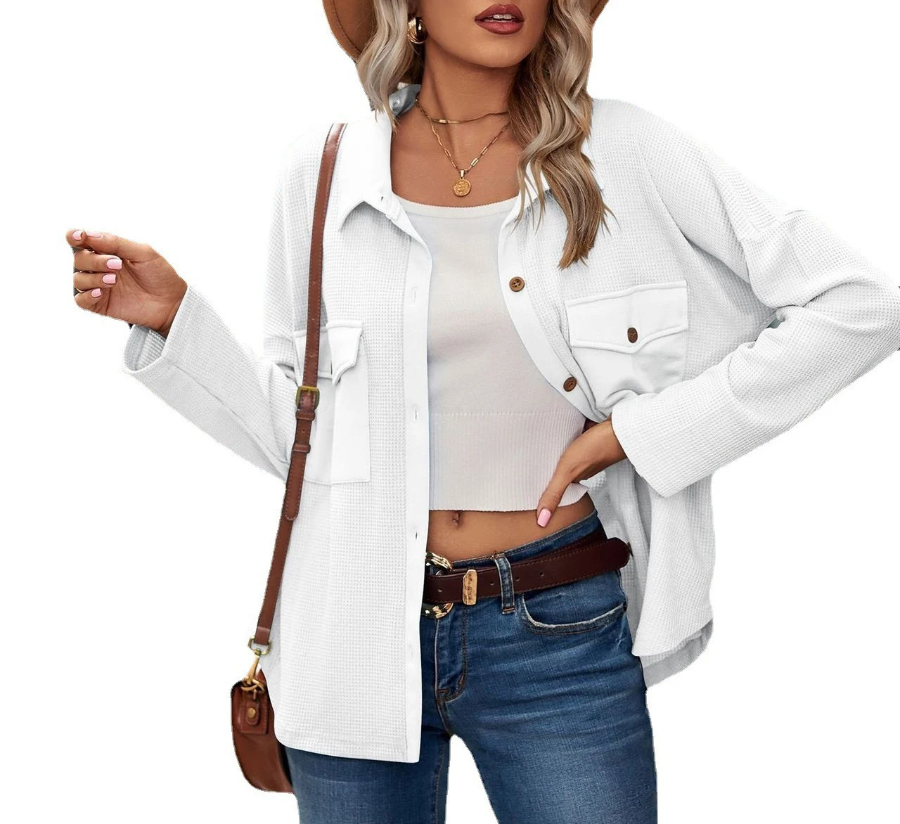 Jacket for Women Autumn and Winter New Fashion Pocket Long Sleeve Loose Lapel Blouse
Jacket for Women Autumn and Winter New Fashion Pocket Long Sleeve Loose Lapel Blouse