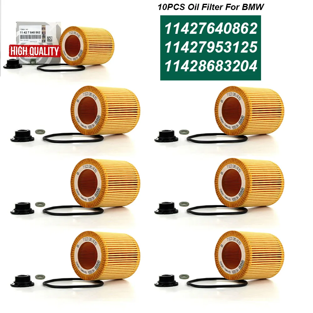 10PCS 11427640862 11427953125 11428683204 11427634291 11427618461 Oil Filter For BMW 1 2 3 4 5 Series X1 Z4 F20 F21 F30 F31 5.
10PCS 11427640862 11427953125 11428683204 11427634291 11427618461 Oil Filter For BMW 1 2 3 4 5 Series X1 Z4 F20 F21 F30 F31 5.
