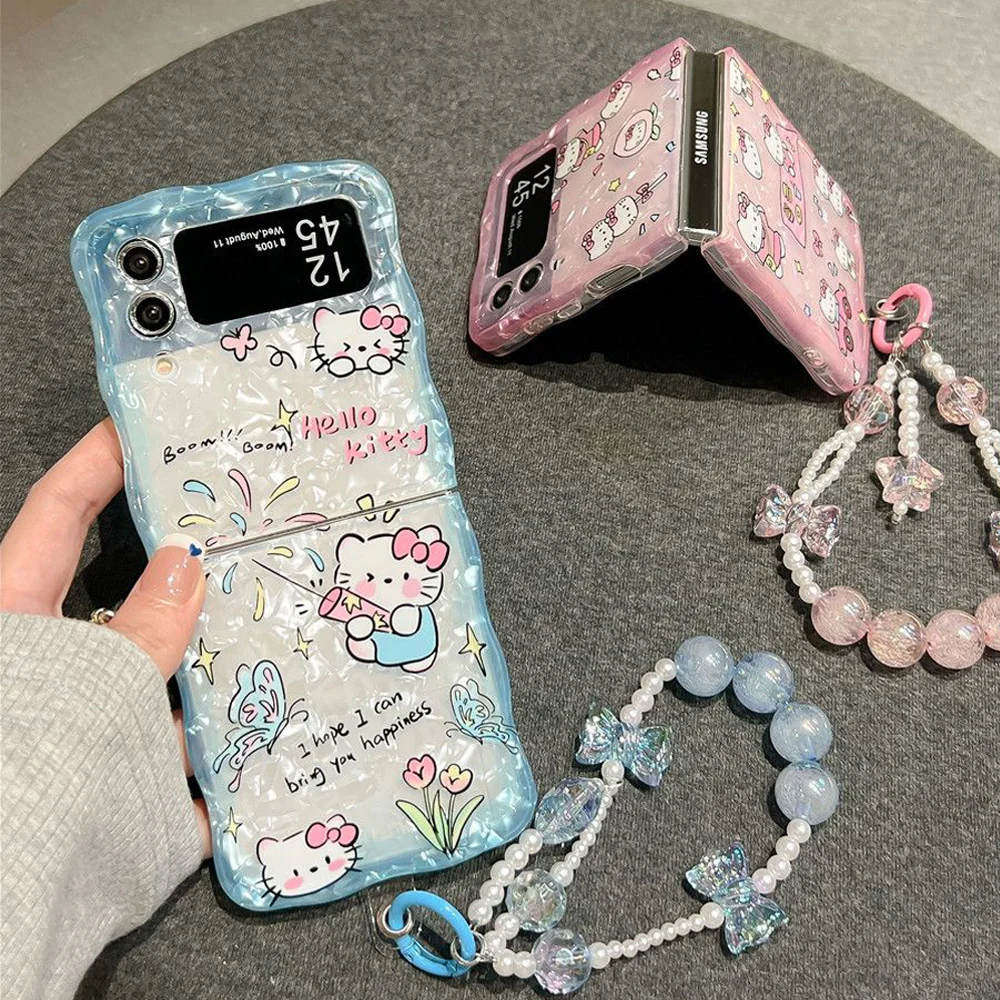 Kawaii Cartoon Sanrio Hello Kitty Phone Case with Bracelet for Samsung Galaxy Z Flip 3 4 5 5G Zflip5 Soft Back Cover Girl Gift
Kawaii Cartoon Sanrio Hello Kitty Phone Case with Bracelet for Samsung Galaxy Z Flip 3 4 5 5G Zflip5 Soft Back Cover Girl Gift