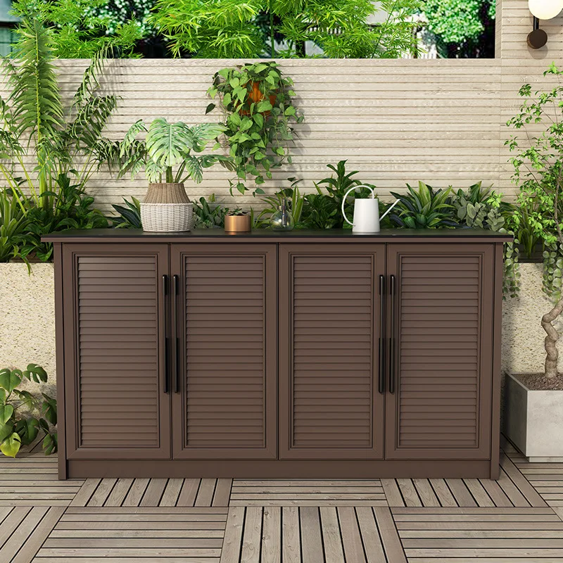 Outdoor aluminum alloy waterproof sunscreen large capacity storage locker courtyard garden wash basin storage integrated cabinet
Outdoor aluminum alloy waterproof sunscreen large capacity storage locker courtyard garden wash basin storage integrated cabinet