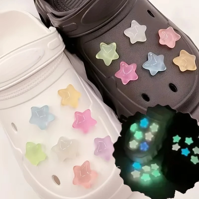 7/14pcs Glow-in-the-dark Shiny Stars Sandals Shoe Accessories Slippers Accessories DIY Shoe Flowers Removable Decorative Buckles
7/14pcs Glow-in-the-dark Shiny Stars Sandals Shoe Accessories Slippers Accessories DIY Shoe Flowers Removable Decorative Buckles