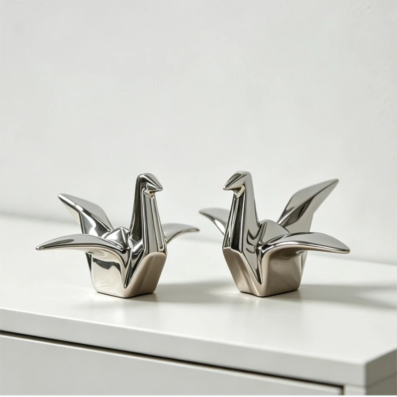 Thousand Paper Crane Statue, Ceramic Crafts Geometric Origami Sculpture, Bird Swan Decoration Doll Home Decoration
Thousand Paper Crane Statue, Ceramic Crafts Geometric Origami Sculpture, Bird Swan Decoration Doll Home Decoration