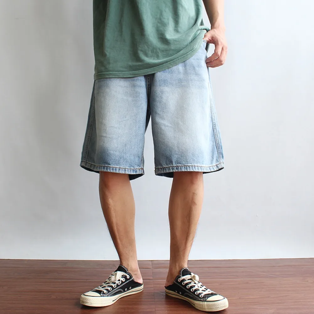 American casual thin lyceler cotton summer denim shorts men's wash loose simple casual denim five-point pants
American casual thin lyceler cotton summer denim shorts men's wash loose simple casual denim five-point pants