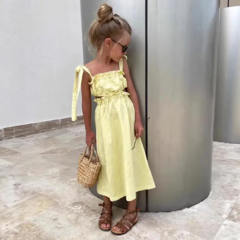 2026 Summer New Girls Sleeveless Sling Dress Children Vest Dress Baby Girl Temperament Princess Dress Cotton Kids Clothes
2026 Summer New Girls Sleeveless Sling Dress Children Vest Dress Baby Girl Temperament Princess Dress Cotton Kids Clothes
