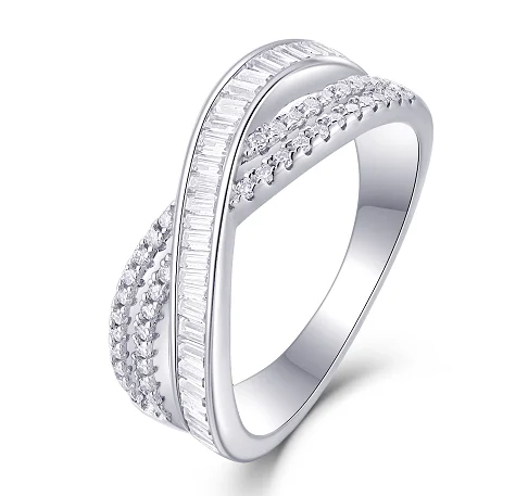 Luxury Fine Jewelry Baguette & Round Moissanite Ring 925 Silver Full Pave Women's Dainty Cocktail Ring for Party
Luxury Fine Jewelry Baguette & Round Moissanite Ring 925 Silver Full Pave Women's Dainty Cocktail Ring for Party