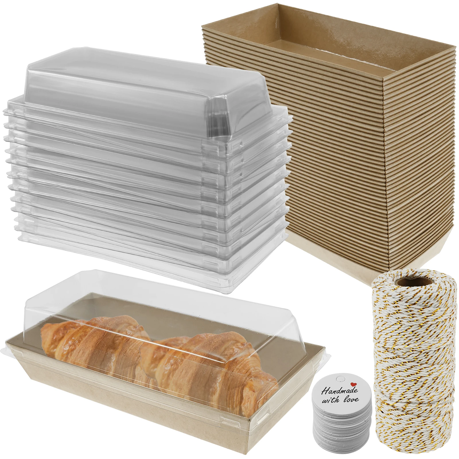 50Pcs Paper Dessert Boxes Set with Transparent Lids Oil Proof Charcuterie Boxes Leak Proof Cake Packging Box for Bakery Store
50Pcs Paper Dessert Boxes Set with Transparent Lids Oil Proof Charcuterie Boxes Leak Proof Cake Packging Box for Bakery Store