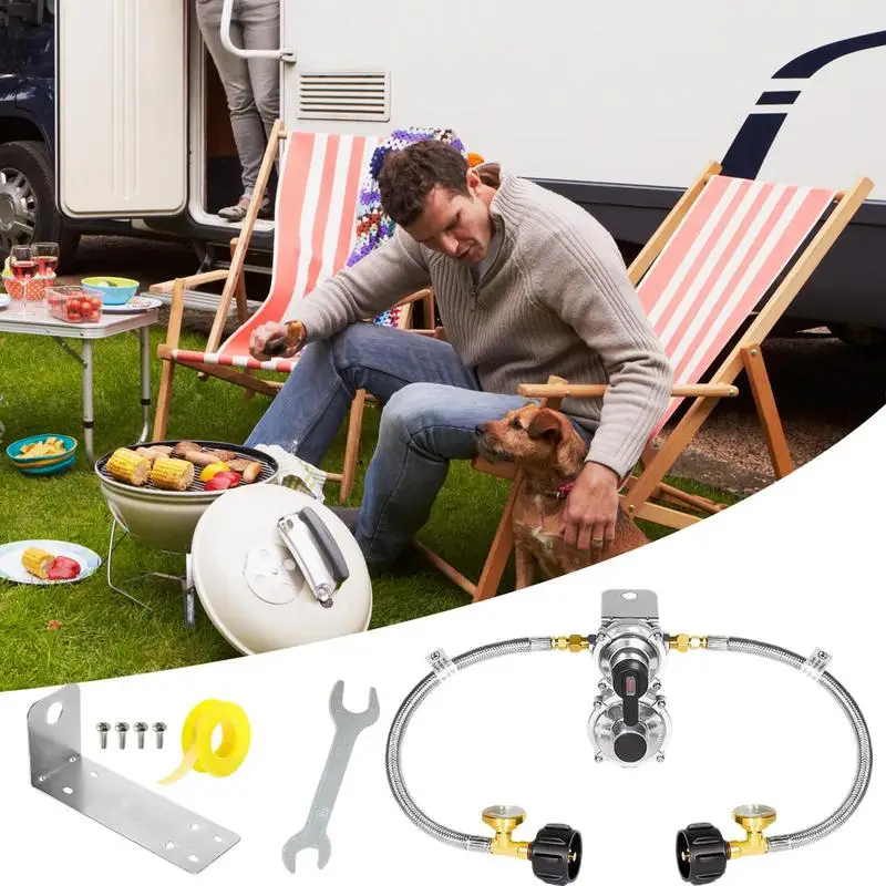 Регулятор пропана RV LP с 18-дюймовым комплектом шлангов, автоматическое переключение, 2-ступенчатые запасные части для приготовления пищи
Регулятор пропана RV LP с 18-дюймовым комплектом шлангов, автоматическое переключение, 2-ступенчатые запасные части для приготовления пищи