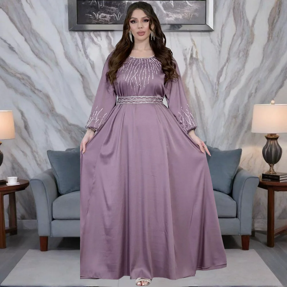 Middle East Saudi Arabia Dubai Muslim Fashion Women's Wear Hot Diamond Belt Robe Evening Dress Long Dress
Middle East Saudi Arabia Dubai Muslim Fashion Women's Wear Hot Diamond Belt Robe Evening Dress Long Dress