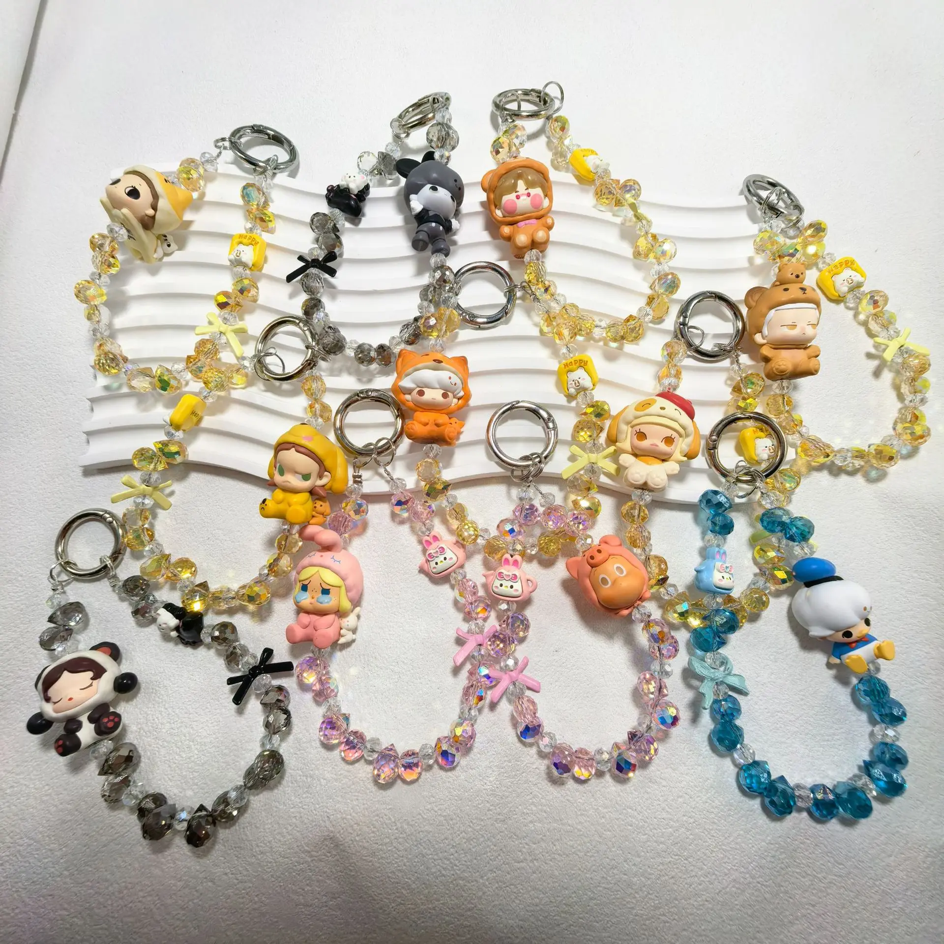 New Cute Cartoon POPMART Phone Charm Handmade Beaded Chain for Mobile Phone, Key and Handbag
New Cute Cartoon POPMART Phone Charm Handmade Beaded Chain for Mobile Phone, Key and Handbag