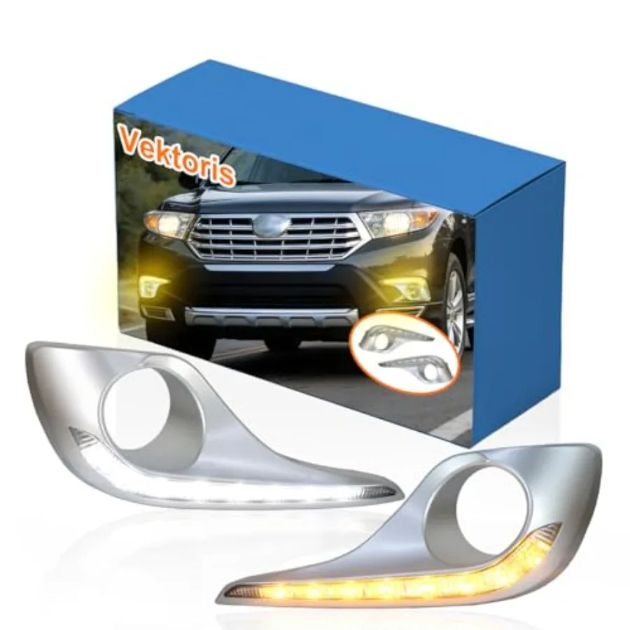 Светодиодные противотуманные фары в переднем бампере для Toyota Highlander 2011, 2012, 2013 годов выпуска (не подходят для гибридных версий), с белым дневным светом.
Светодиодные противотуманные фары в переднем бампере для Toyota Highlander 2011, 2012, 2013 годов выпуска (не подходят для гибридных версий), с белым дневным светом.