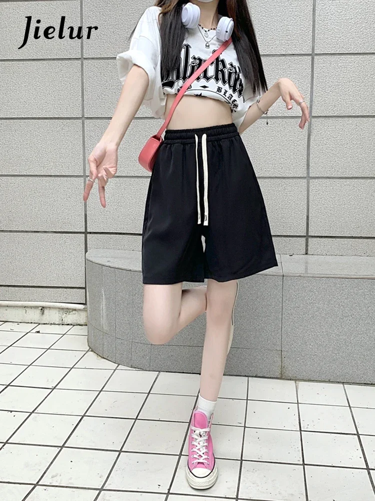 Jielur Simple Black Casual Sport Pants Women Summer Drawstring Green Shorts Female Baggy Wide Leg Elastic Waist Short Pants Lady
Jielur Simple Black Casual Sport Pants Women Summer Drawstring Green Shorts Female Baggy Wide Leg Elastic Waist Short Pants Lady