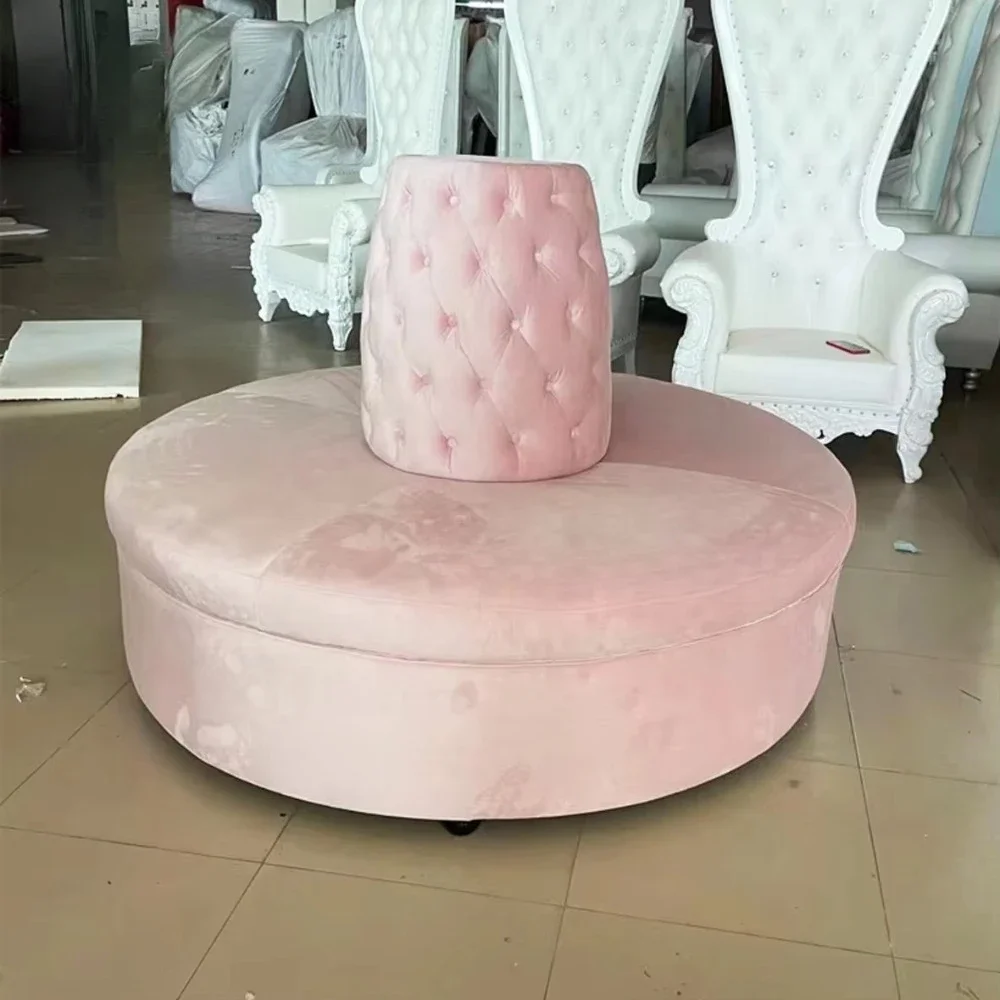 Hotel lobby reception velvet sofa set comfortable large round sofa business round combination sofa
Hotel lobby reception velvet sofa set comfortable large round sofa business round combination sofa