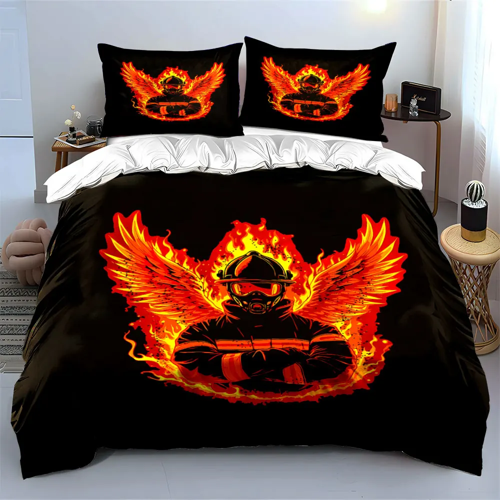 Firefighter Art Decor Set Soft Skin-Friendly Bedding Set Includes 1 Duvet Cover And 2 Pillowcase, Gift
Firefighter Art Decor Set Soft Skin-Friendly Bedding Set Includes 1 Duvet Cover And 2 Pillowcase, Gift