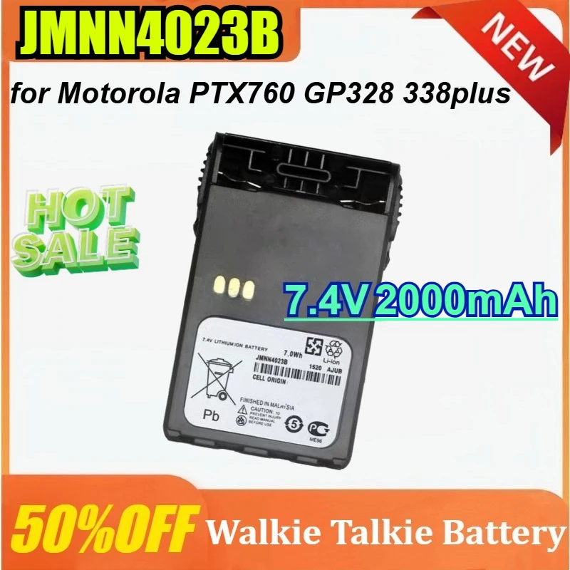 New JMNN4023B 7.4V 1050/2000mAh for Motorola PTX760 GP328 338plus Walkie-talkie Battery 
New JMNN4023B 7.4V 1050/2000mAh for Motorola PTX760 GP328 338plus Walkie-talkie Battery