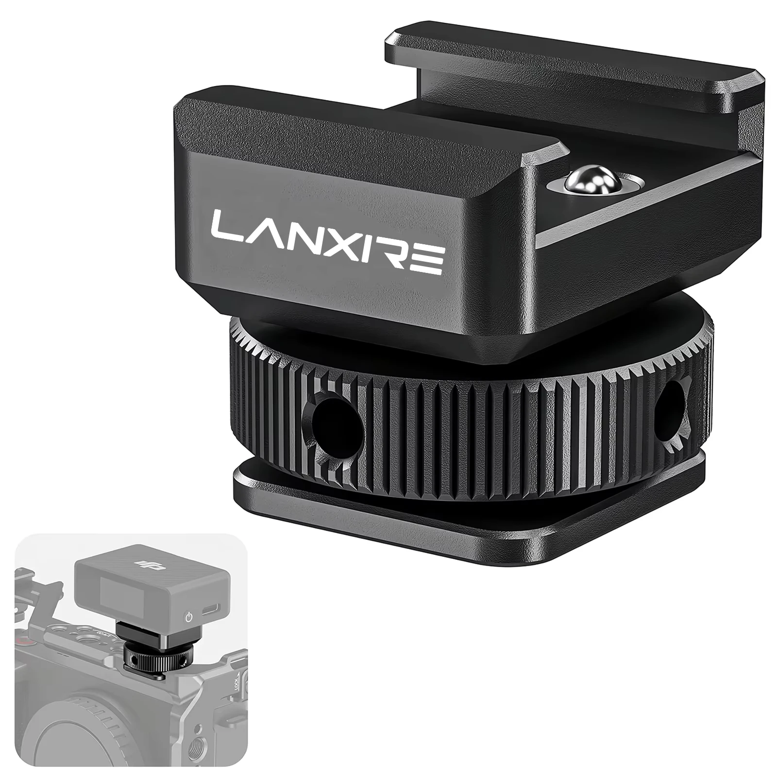 Lanxire Cold Shoe Mount Adapter with Retractable Pins for Anti Drop Microphone Accessories, Fits for Camera Cage
Lanxire Cold Shoe Mount Adapter with Retractable Pins for Anti Drop Microphone Accessories, Fits for Camera Cage