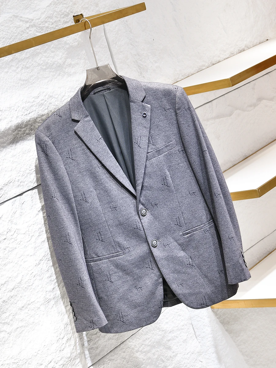 Stylish Flat Collar Printed Suit Jacket for Men Versatile Autumn Commute Fashionable Casual Western Style Long Sleeve Coat
Stylish Flat Collar Printed Suit Jacket for Men Versatile Autumn Commute Fashionable Casual Western Style Long Sleeve Coat