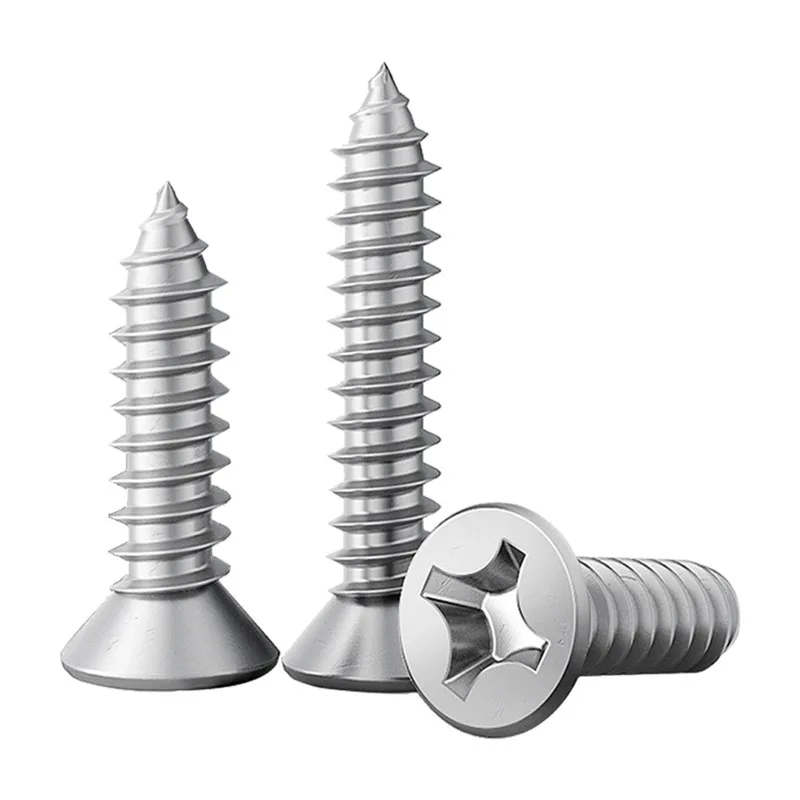 100pcs 304 Stainless Steel Countersunk Self Tapping Screws, Flat Head Wood/Metal Screws M1-M8 Sizes, Anti-Rust High Strength
100pcs 304 Stainless Steel Countersunk Self Tapping Screws, Flat Head Wood/Metal Screws M1-M8 Sizes, Anti-Rust High Strength