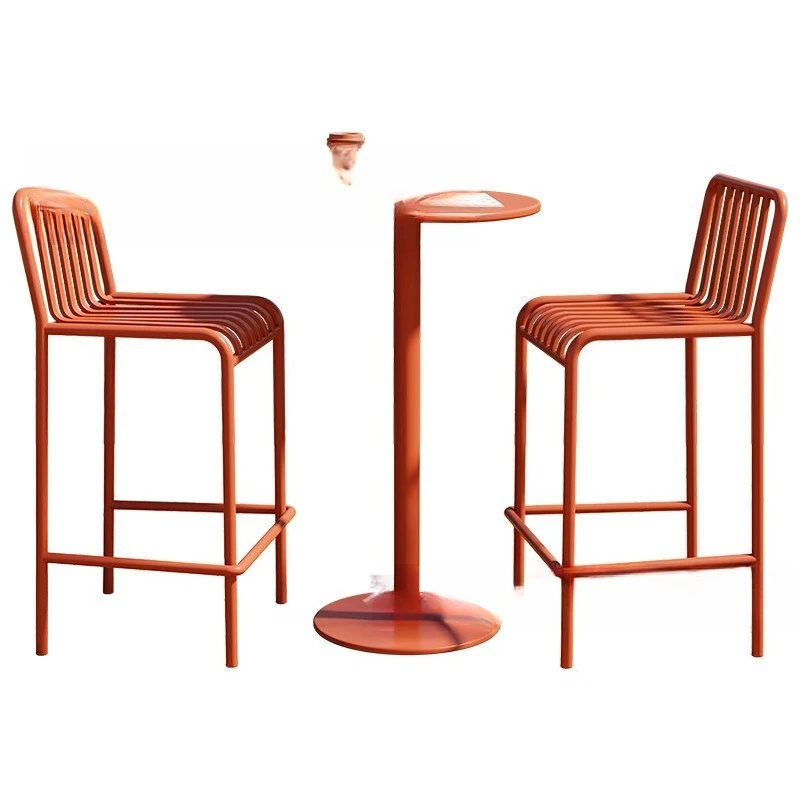 Nordic garden wrought iron high table and chair combination, milk tea shop one table an
Nordic garden wrought iron high table and chair combination, milk tea shop one table an