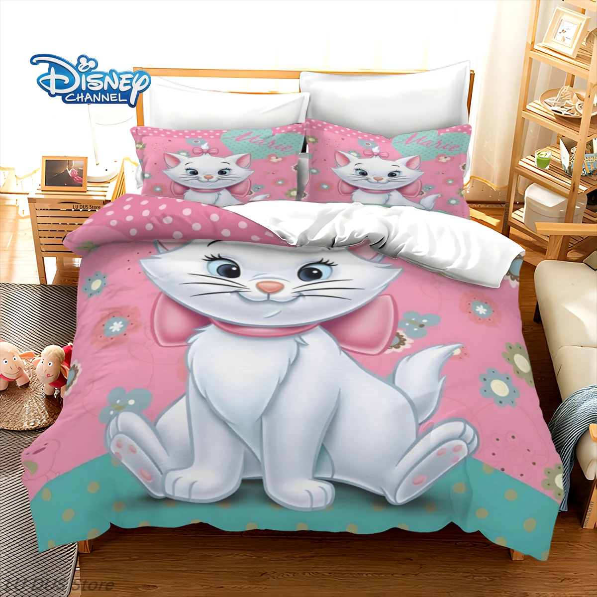 Disney Marie Cat Bedding Set 3Pcs Pink Cartoon Aristocats Duvet Cover Set Kids Girls Bedroom Decor Comforter Cover 3D
Disney Marie Cat Bedding Set 3Pcs Pink Cartoon Aristocats Duvet Cover Set Kids Girls Bedroom Decor Comforter Cover 3D