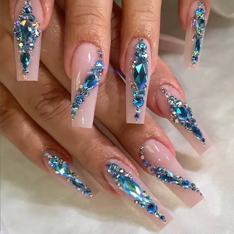 24Pcs Long Nude Square Head Nails Set Press on Rhinestone Decoration False Nails Detachable Finished Full Cover Fake Nails Tips
24Pcs Long Nude Square Head Nails Set Press on Rhinestone Decoration False Nails Detachable Finished Full Cover Fake Nails Tips