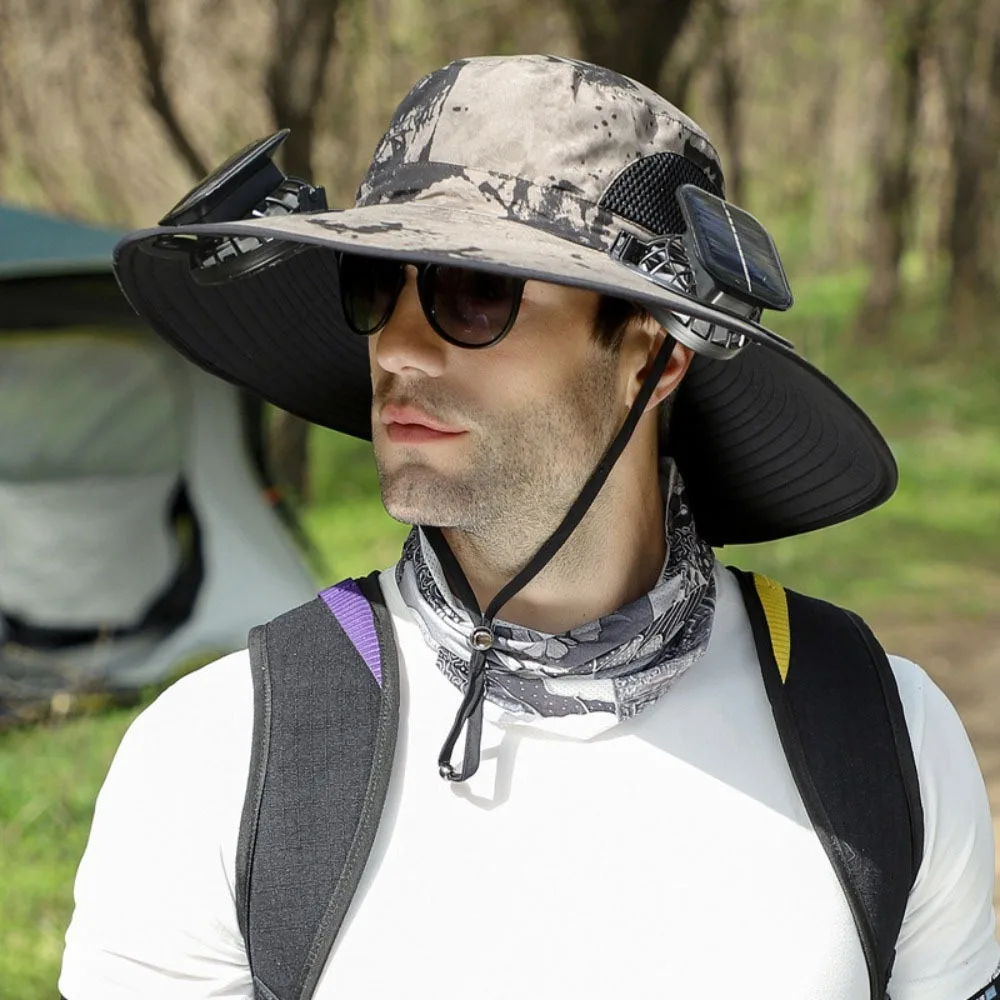 New Solar Charging Solar Fan Hat Wide Brim Usb Charging Men's Sun Hat Quick Dry Big Rim Bucket Hat Outdoor
New Solar Charging Solar Fan Hat Wide Brim Usb Charging Men's Sun Hat Quick Dry Big Rim Bucket Hat Outdoor