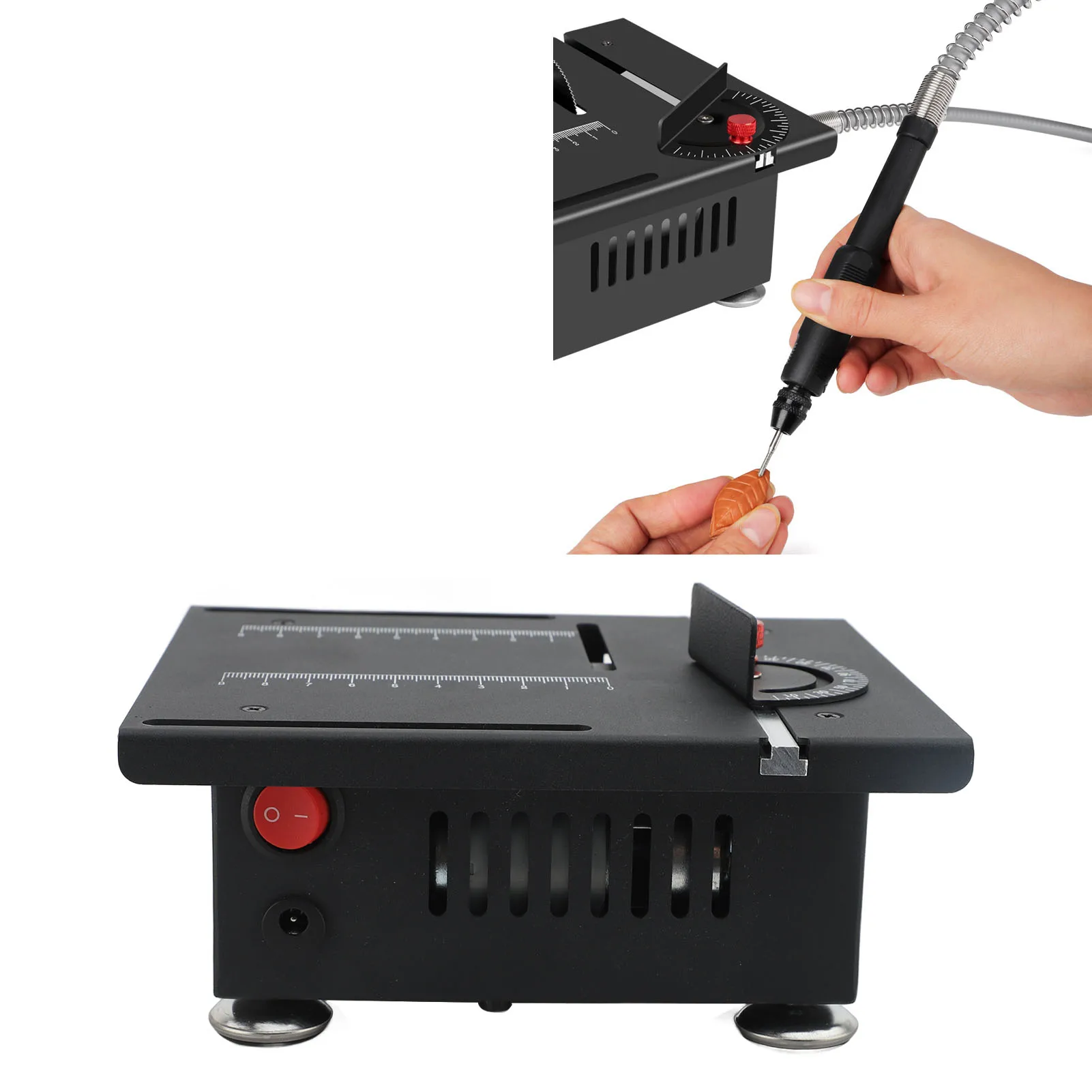 Mini Desktop Electric Saw Cutter High Efficiency Mini Table Saw Dust Collection Box 100W 7 Speeds For Wood PCB Acrylic Plastic 
Mini Desktop Electric Saw Cutter High Efficiency Mini Table Saw Dust Collection Box 100W 7 Speeds For Wood PCB Acrylic Plastic