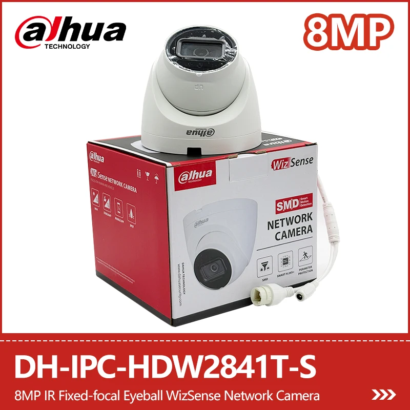 Dahua 4MP 8MP IP Camera IPC-HDW2841T-S IPC-HDW2441T-S Human & Vehicle Detection Built-in Mic IR 30m PoE IP67 Security Camera
Dahua 4MP 8MP IP Camera IPC-HDW2841T-S IPC-HDW2441T-S Human & Vehicle Detection Built-in Mic IR 30m PoE IP67 Security Camera
