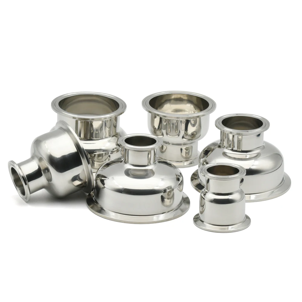 1.5 "2" 3 "4" Three Clip Sanitary Grade 304 Stainless Steel Hemispherical Reducer Self-made 50.5/64/91/119mm Pipe Fittings
1.5 "2" 3 "4" Three Clip Sanitary Grade 304 Stainless Steel Hemispherical Reducer Self-made 50.5/64/91/119mm Pipe Fittings