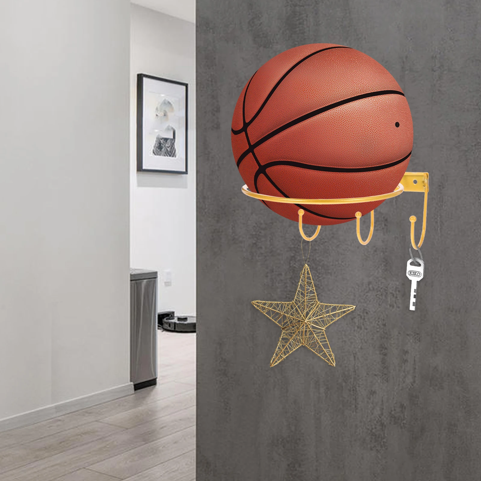 2 Pcs Wall Storage Rack Mount Holders Mounted Basketball for Stand Football Hanging
2 Pcs Wall Storage Rack Mount Holders Mounted Basketball for Stand Football Hanging