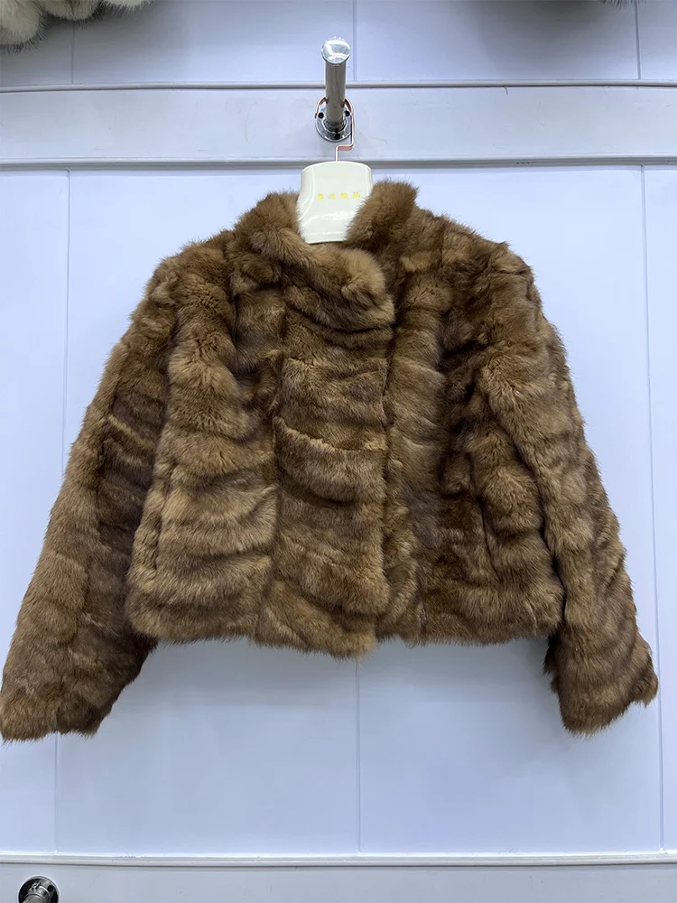 New Warm Women's Real Rabbit Fur Coat Natural Small Piece Of Fur Coat Thick Long Sleeves Luxury Outerwear Jackets
New Warm Women's Real Rabbit Fur Coat Natural Small Piece Of Fur Coat Thick Long Sleeves Luxury Outerwear Jackets