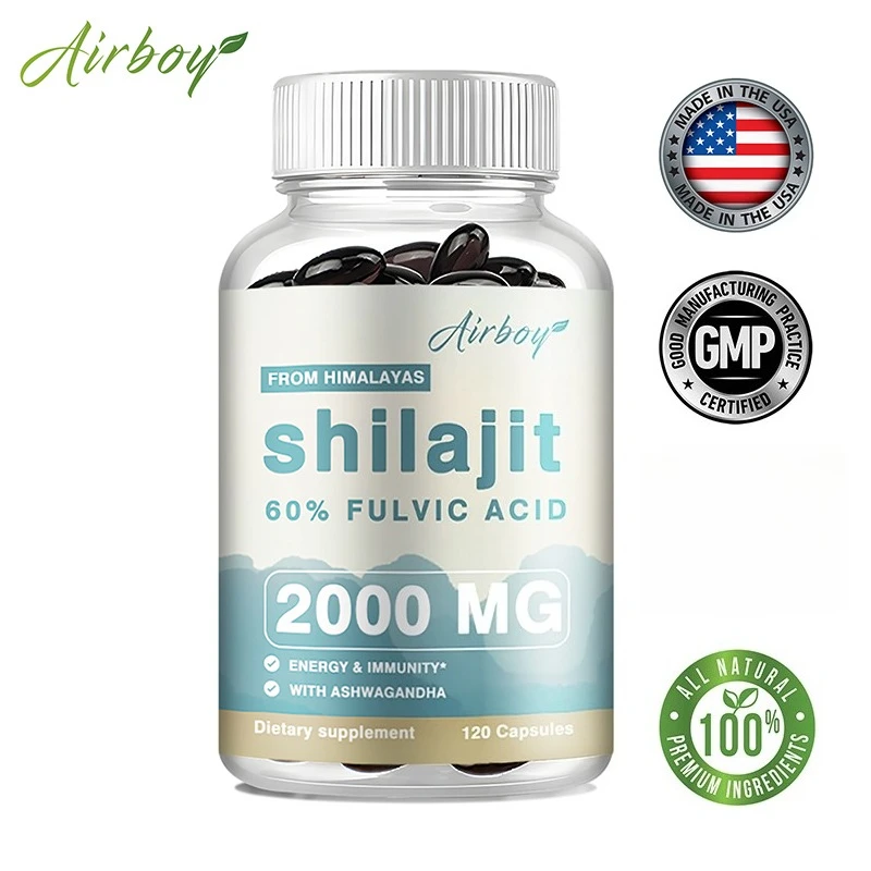 Shilajit Capsules - Boosts Energy and Vitality, Relieves Stress, Balances Hormones, and Enhances Thinking and Memory
Shilajit Capsules - Boosts Energy and Vitality, Relieves Stress, Balances Hormones, and Enhances Thinking and Memory