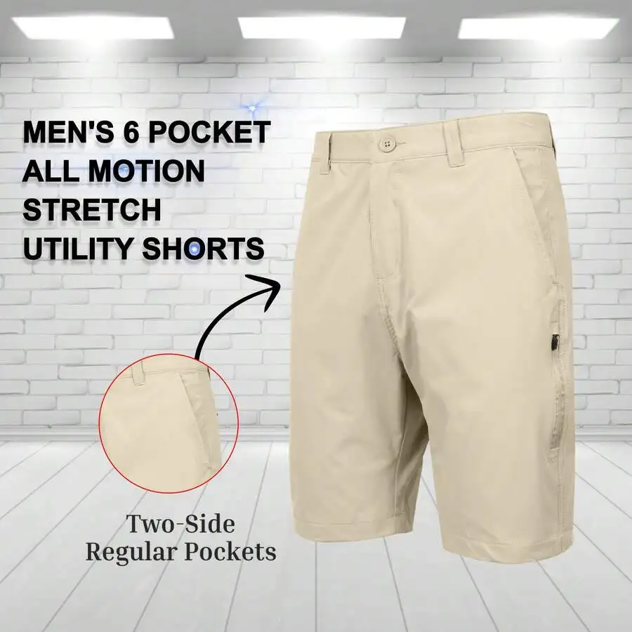 Mens 6 Pocket All Motion Stretch Utility Shorts
Mens 6 Pocket All Motion Stretch Utility Shorts