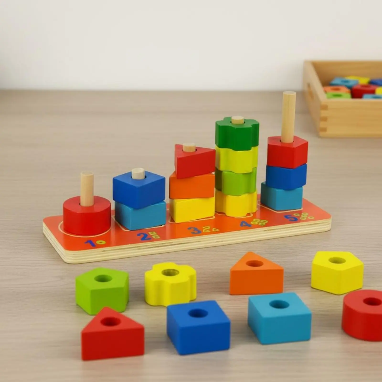 Деревянный сортер геометрических фигур, развивающая игрушка для счета и сортировки, обучающие сборные блоки с гладкими краями для малышей
Деревянный сортер геометрических фигур, развивающая игрушка для счета и сортировки, обучающие сборные блоки с гладкими краями для малышей
