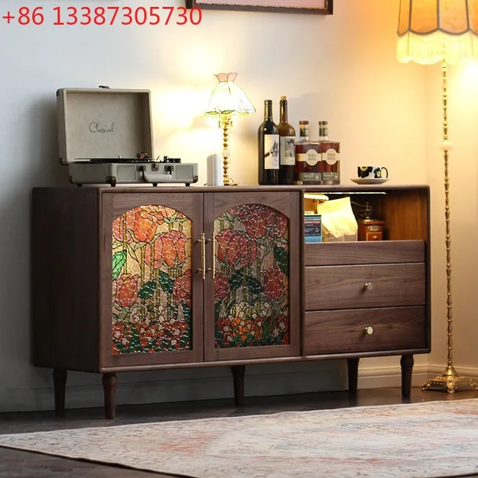Sideboard integrated wall-walled living room cabinet solid wood home vintage multifunctional storage cabinet
Sideboard integrated wall-walled living room cabinet solid wood home vintage multifunctional storage cabinet