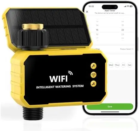 Умный Wi-Fi таймер для полива с латунным входом – голосовое и приложение-управление, отсрочка полива при дожде, не требуется хаб – совместим с Alexa и Google
Умный Wi-Fi таймер для полива с латунным входом – голосовое и приложение-управление, отсрочка полива при дожде, не требуется хаб – совместим с Alexa и Google