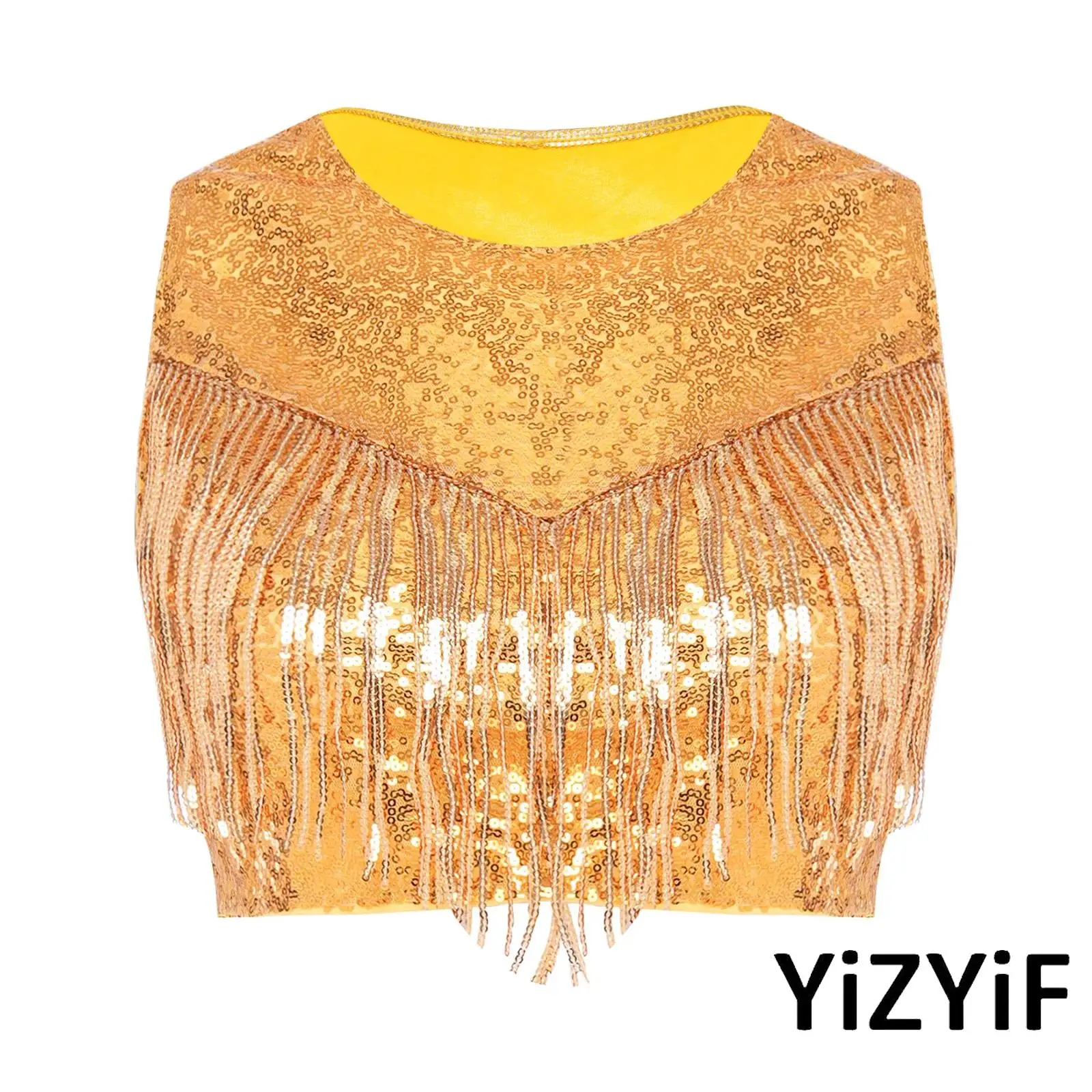 Metallic Sequin Crop Tank for Women Disco Style Sleeveless Crew Neck Front Tassel Vest Top for Rave Party Nightclub Streetwear
Metallic Sequin Crop Tank for Women Disco Style Sleeveless Crew Neck Front Tassel Vest Top for Rave Party Nightclub Streetwear