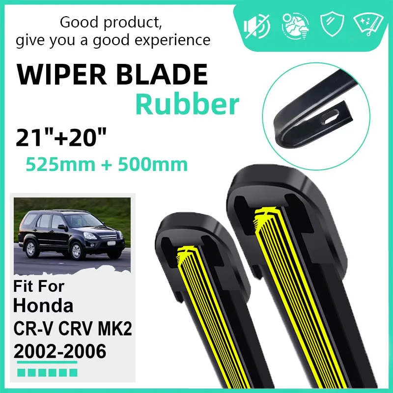 Rubber Car Wiper Blades for Honda CR-V CRV MK2 2002-2006 Front Windscreen Windshield Rubber Car Accessories 2005 2006
Rubber Car Wiper Blades for Honda CR-V CRV MK2 2002-2006 Front Windscreen Windshield Rubber Car Accessories 2005 2006