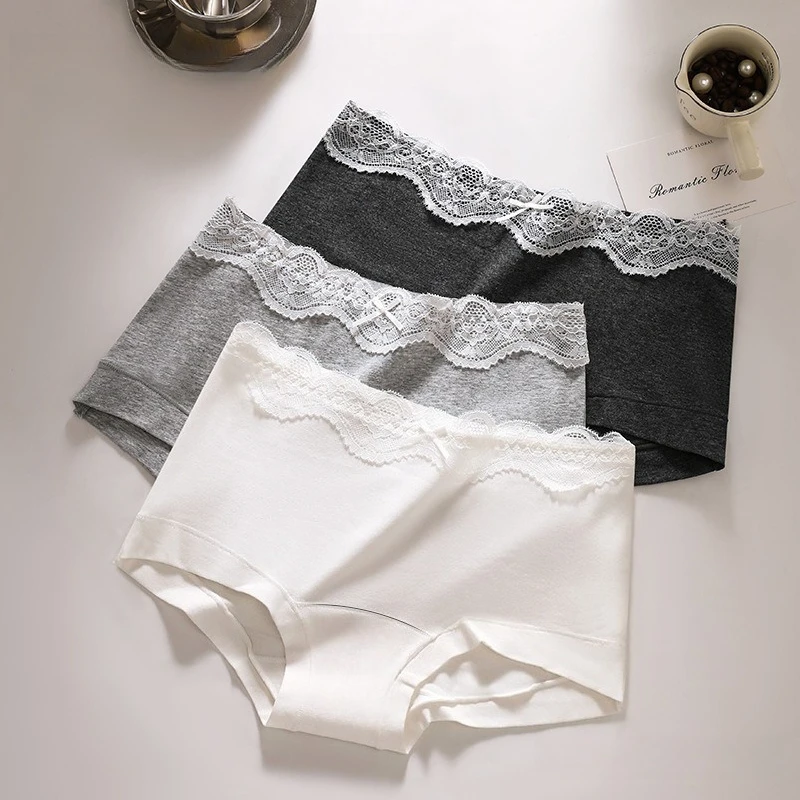 10A Antibacterial Underwears Cotton Mid-Waist Briefs Sexy Lace Cute Bow Lingerie Women Panties Breathable Seamless Underpants
10A Antibacterial Underwears Cotton Mid-Waist Briefs Sexy Lace Cute Bow Lingerie Women Panties Breathable Seamless Underpants
